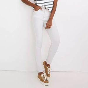 Madewell 10" High-Rise Skinny Jeans in Pure White